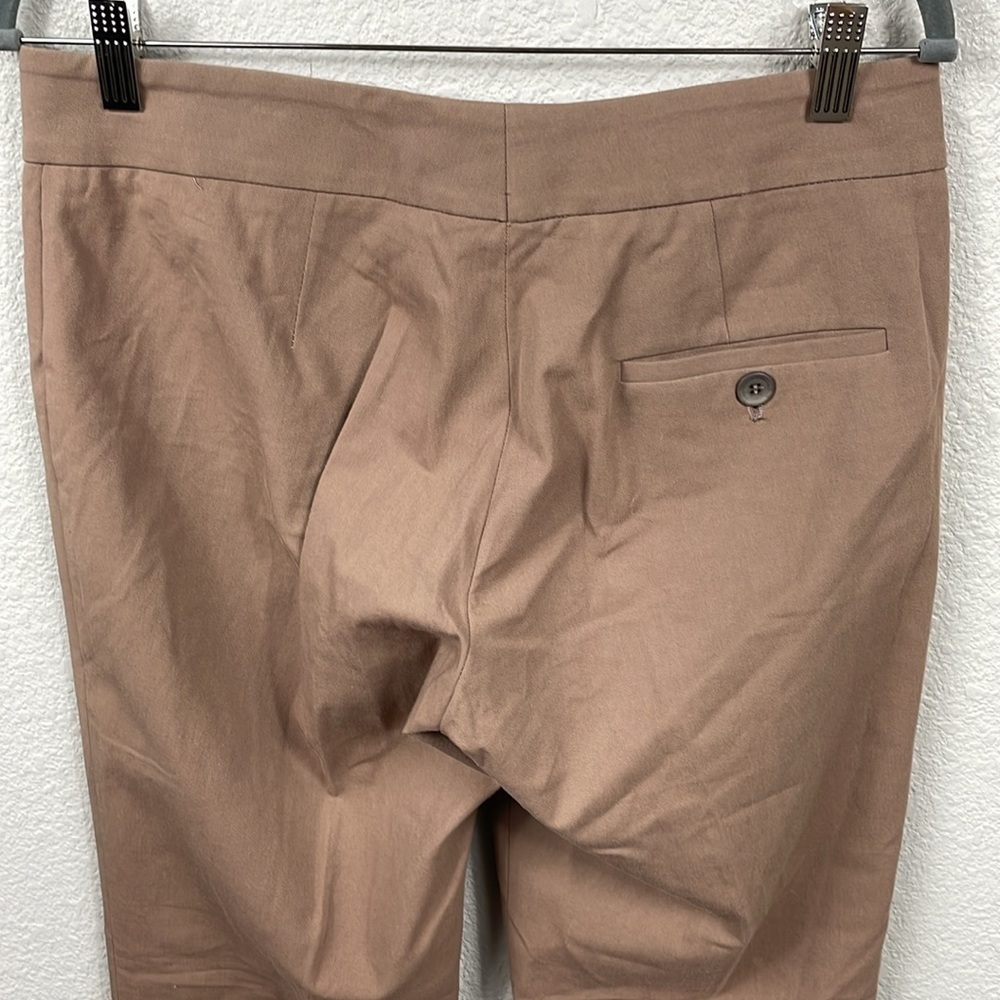 Brunello Cucinelli Brown Straight Leg Trouser Pants Office Career Sz 8 - Picture 4 of 11